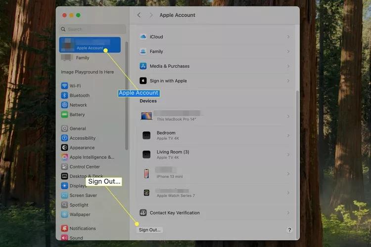 نحوه خارج شدن از اپل آیدی/حساب اپل خود 1