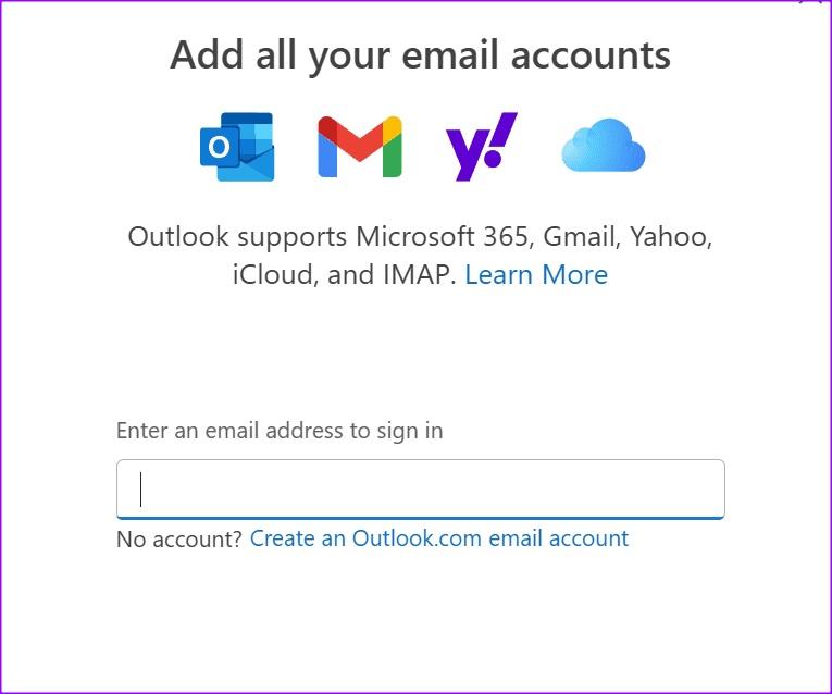 نحوه افزودن ایمیل ایکلود به Outlook 13
