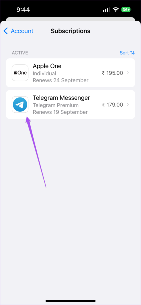 نحوه کنسل کردن تلگرام پریمیوم در آیفون/11