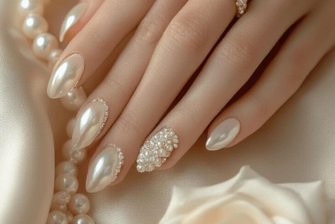 مدل ناخن کروم صدفی 4