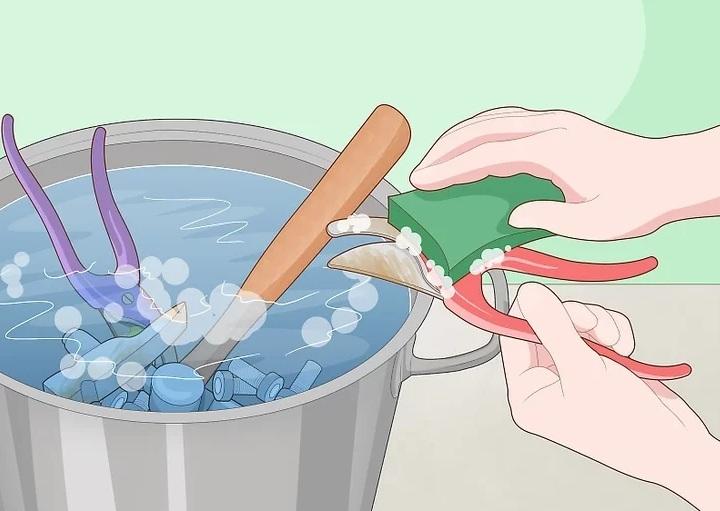 نحوه تمیز کردن ابزارهای قدیمی 4