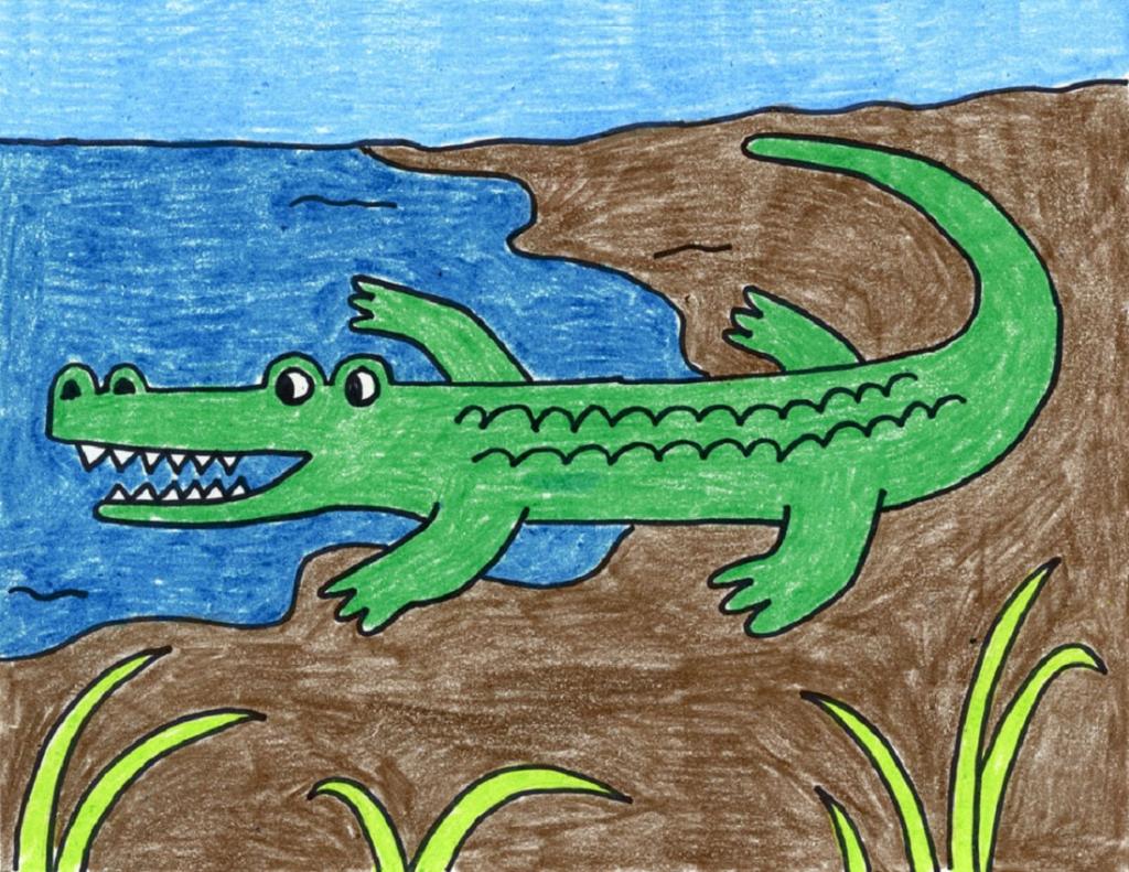 نقاشی تمساح کلاس اول 3