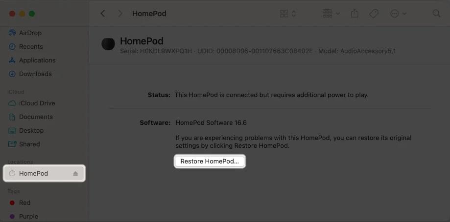 نحوه بازنشانی HomePod یا HomePod mini 7