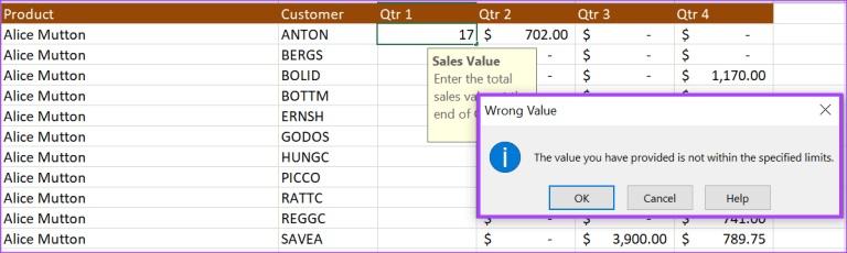 نحوه اضافه کردن پیام های خطا برای Data validation در مایکروسافت اکسل 