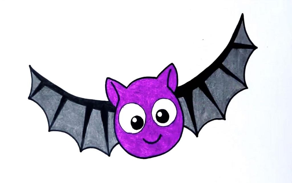 نقاشی خفاش هالووین 17 