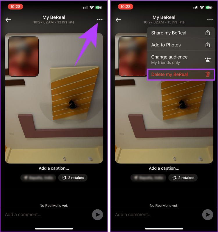 نحوه حذف کردن پست BeReal در اندروید و آیفون 2