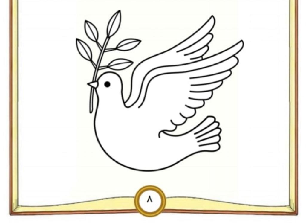 نقاشی کبوتر با نشانه ک 2