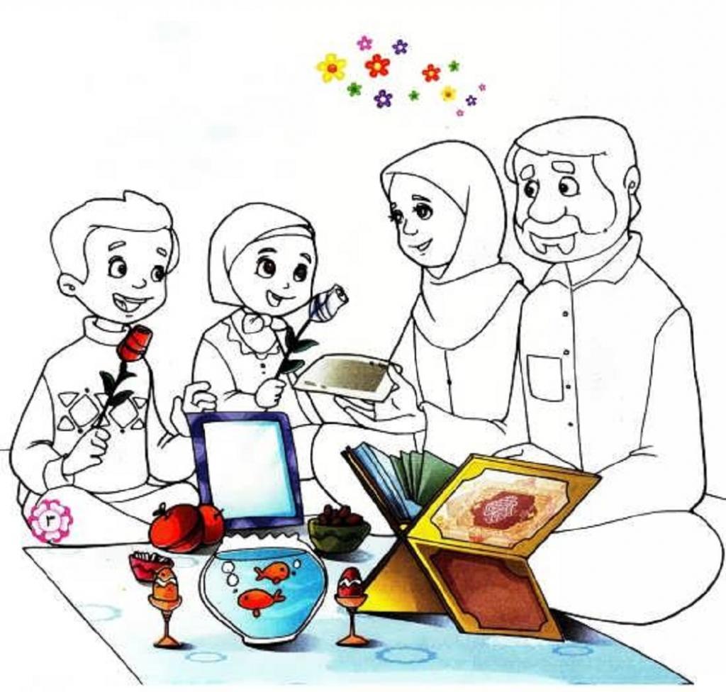 نقاشی عید نوروز کودکانه 9