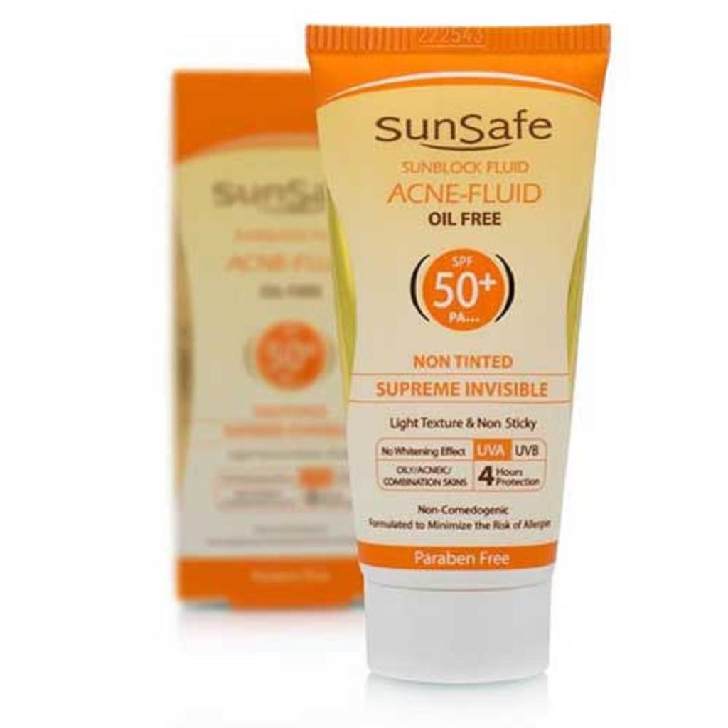 ضد آفتاب برای پوست چرب و لک دار سان سیف Acne Fluid