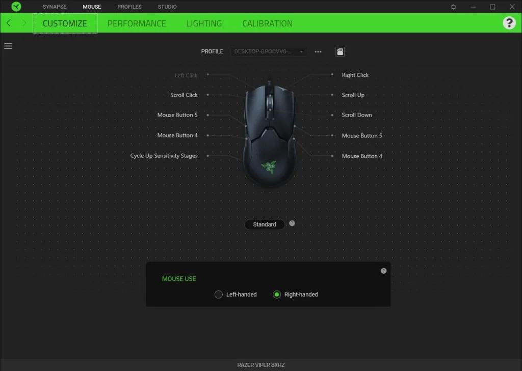 نرم‌افزار Razer Viper 8K Hz