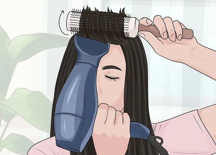 نحوه استایل کردن موی چتری پرده ای 3
