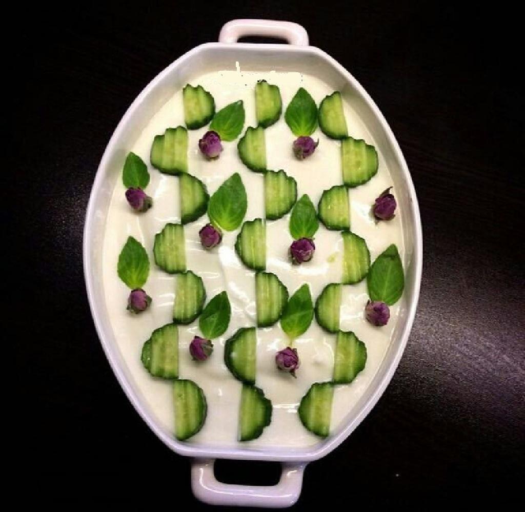 مدل تزیین ماست و خیار ساده4