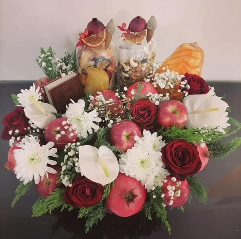 تزیین شب یلدا برای عروس ساده