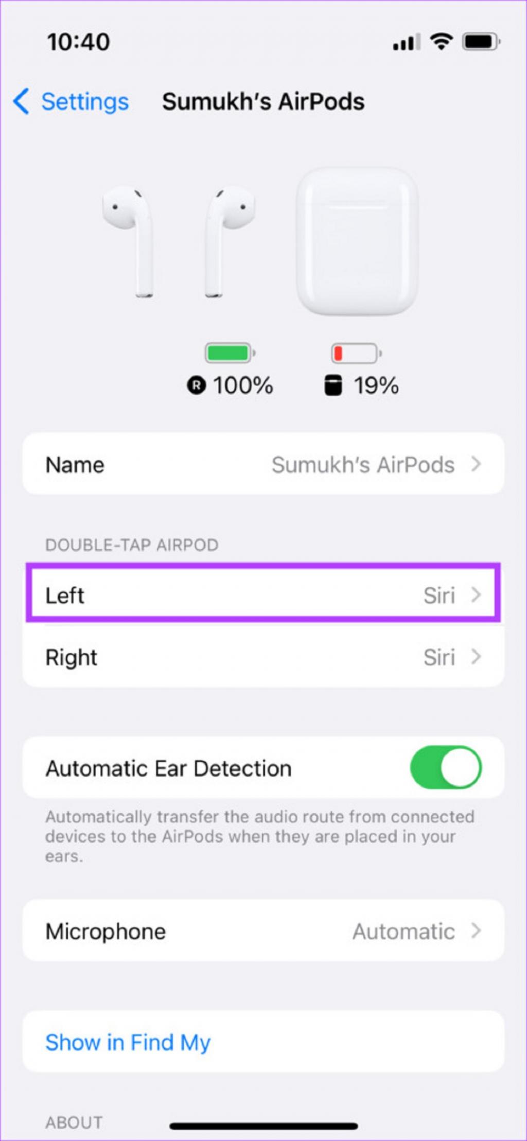 غیرفعال کردن Siri در ایرپاد