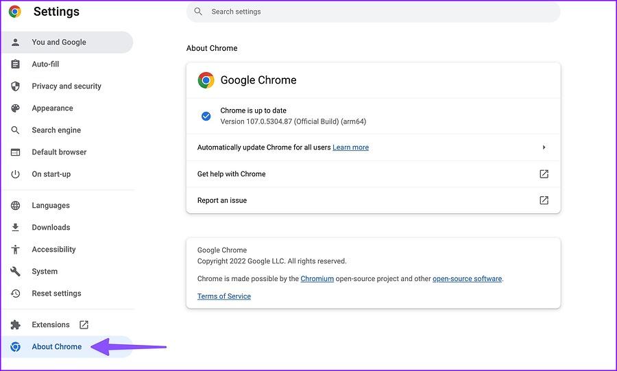 رفع مشکل بسته شدن خودکار Google Chrome در مک6