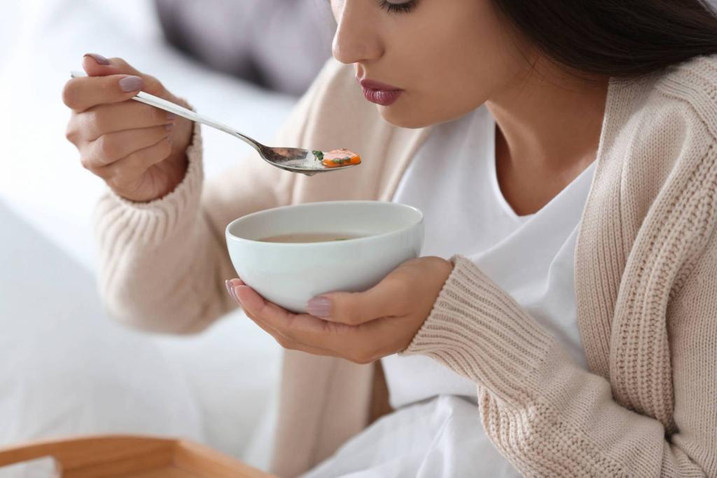 سوپ خانگی بخورید: غذا برای تب و لرز