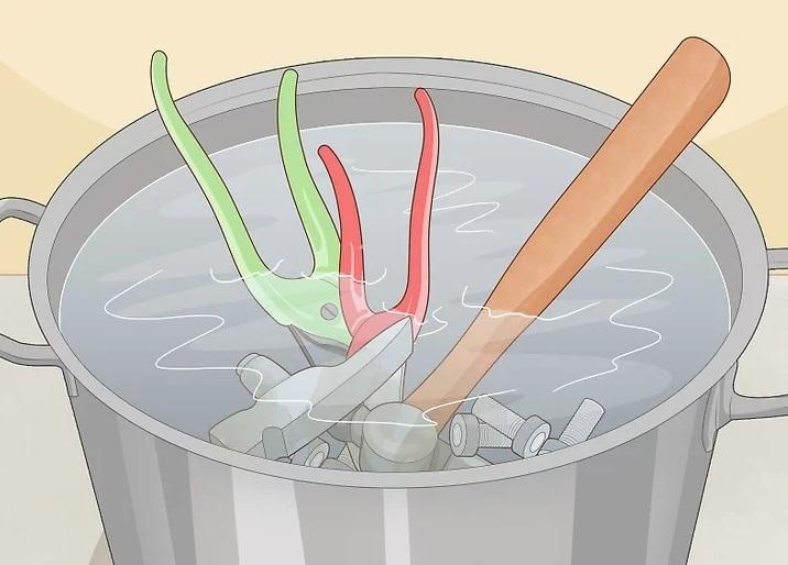 نحوه تمیز کردن ابزارهای قدیمی 9