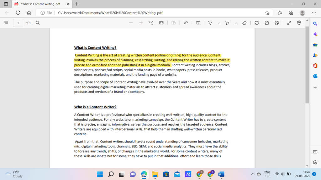 چگونه با استفاده از Microsoft Edge نکات  هایلایت را از PDF حذف کنیم؟/1