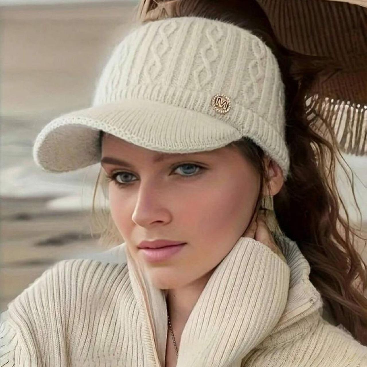 مدل کلاه بافتنی دخترانه&nbsp; طرح&zwnj; دار 1