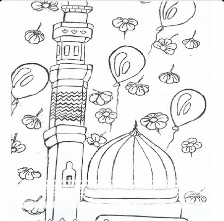 نقاشی مبعث حضرت رسول اکرم برای رنگ آمیزی 31