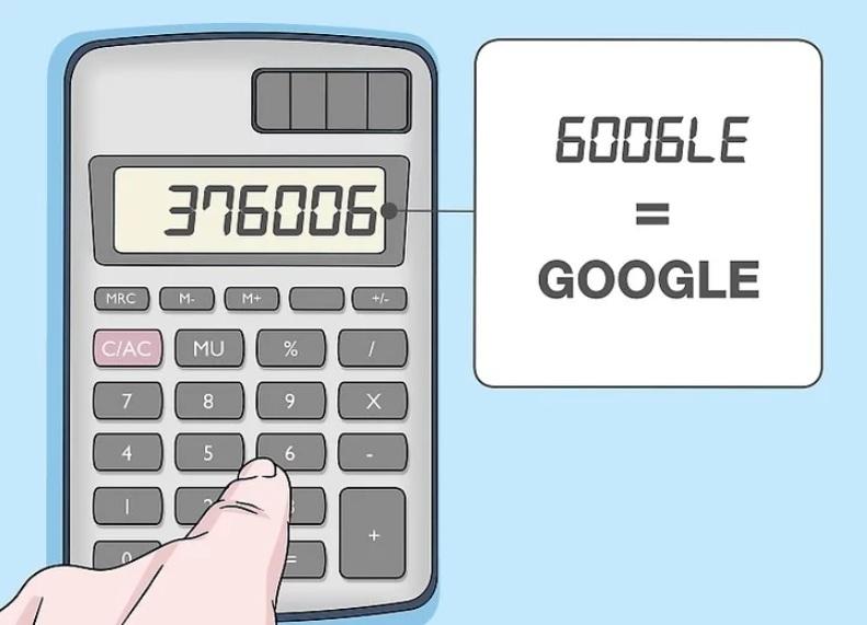 نحوه نوشتن کلمات با ماشینحساب 7