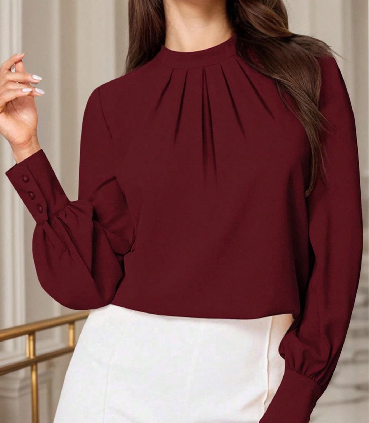 مدل شومیز زنانه و دخترانه یقه گرد 3