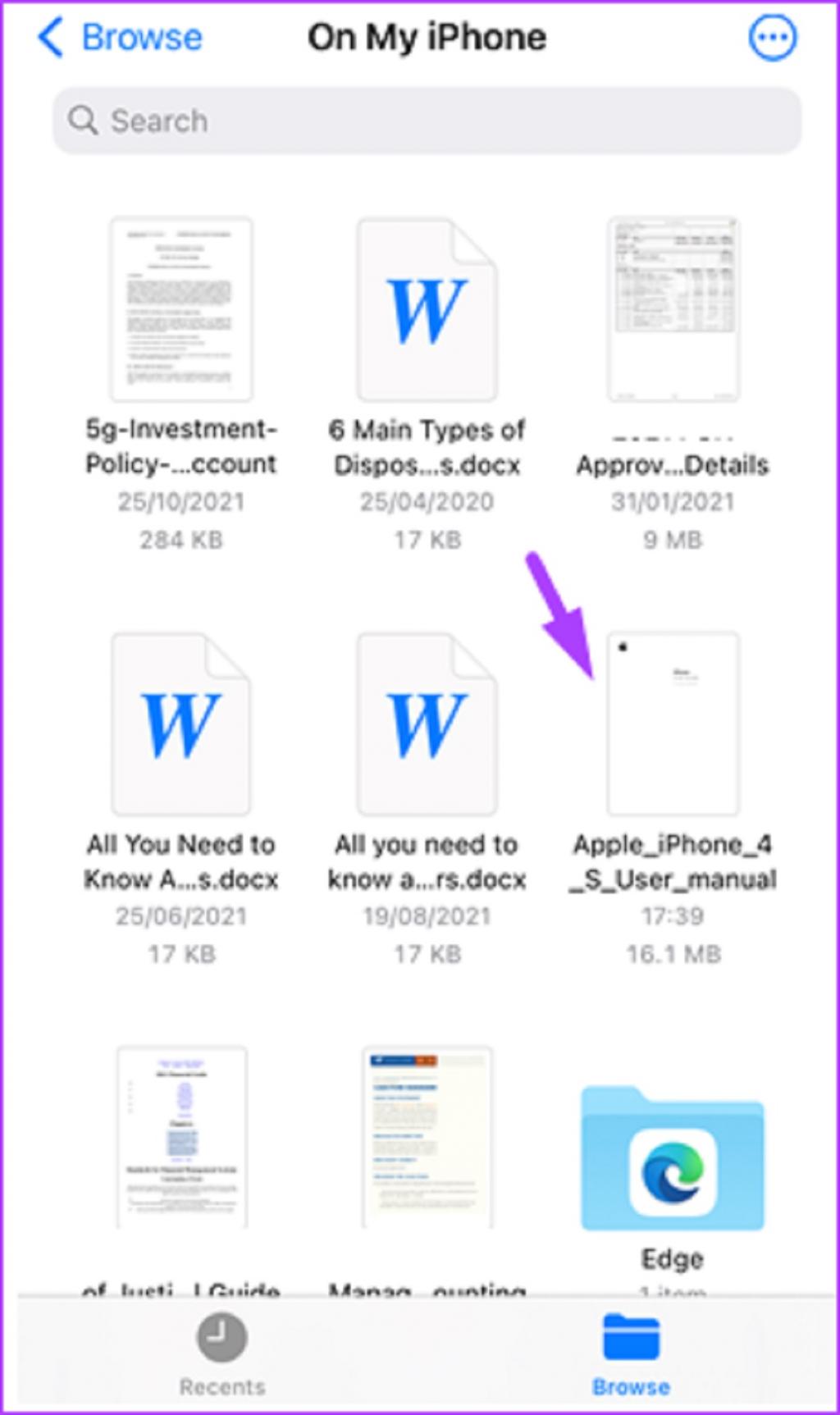 نحوه ذخیره فایل PDF را در برنامه iPhone Files