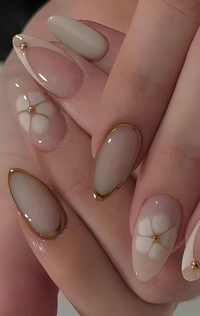 مدل ناخن کروم جواهری صورتی 3