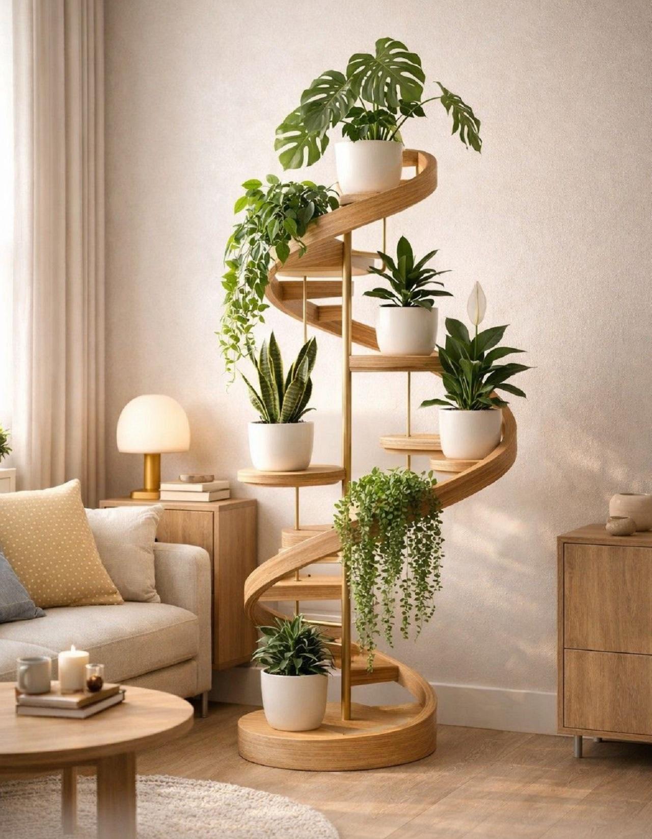 مدل استند چوبی گلدان 1