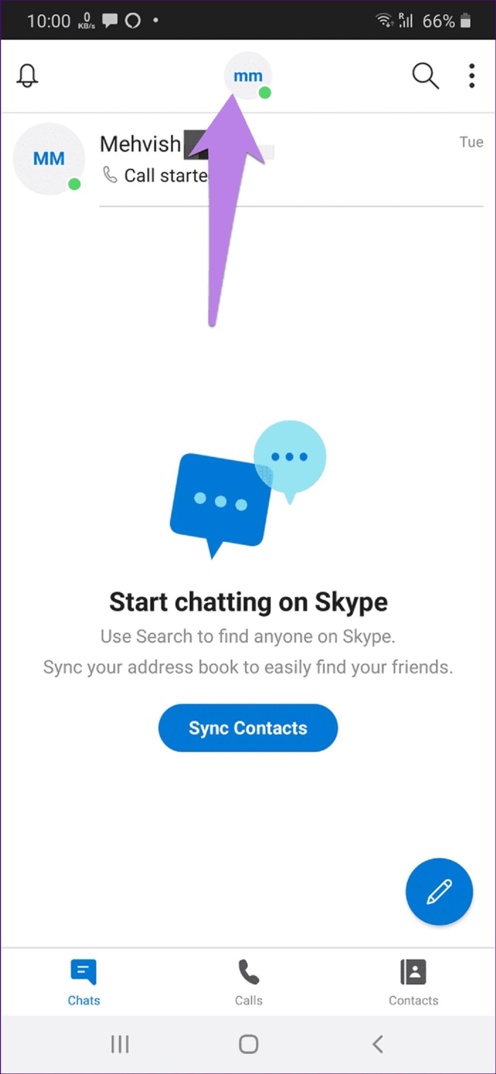 نحوه ایجاد دعوتنامه اسکایپ در موبایل