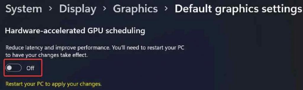  غیرفعال کردن ویژگی Turn Off GPU Hardware-Accelerated GPU scheduling