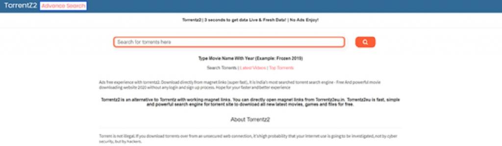 موتور جستجوی  Torrentz2