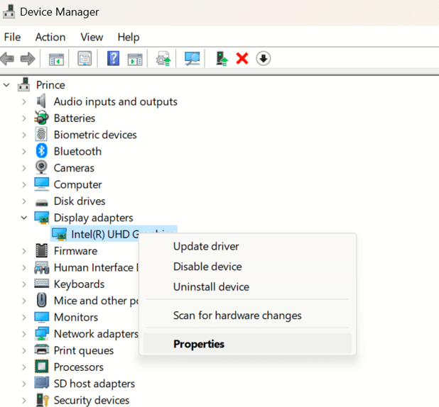 تست سالم بودن کارت گرافیک با استفاده از Device Manager 2