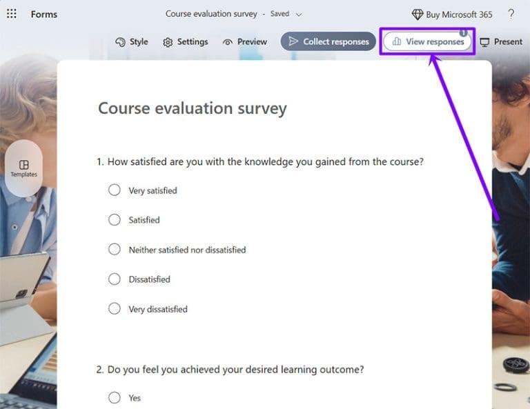 نحوه همگام سازی اکسل با Microsoft forms 1