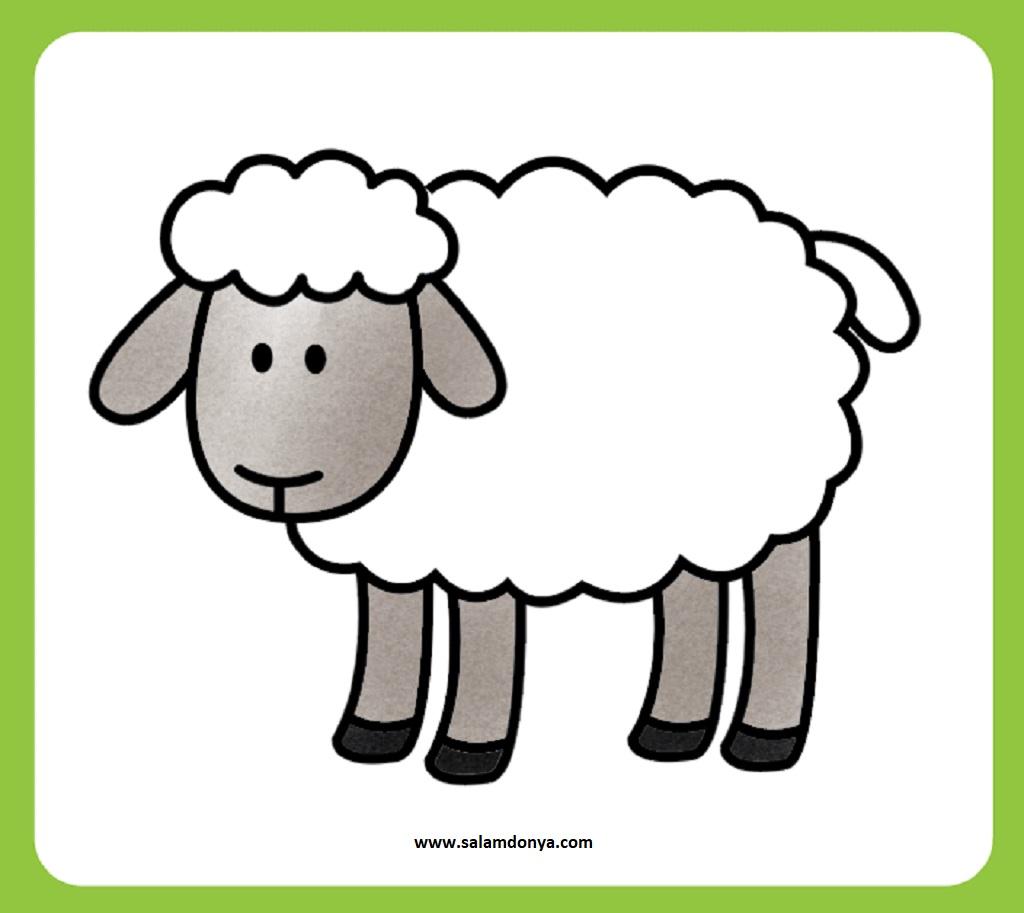 طرز کشیدن نقاشی گوسفند رنگ شده
