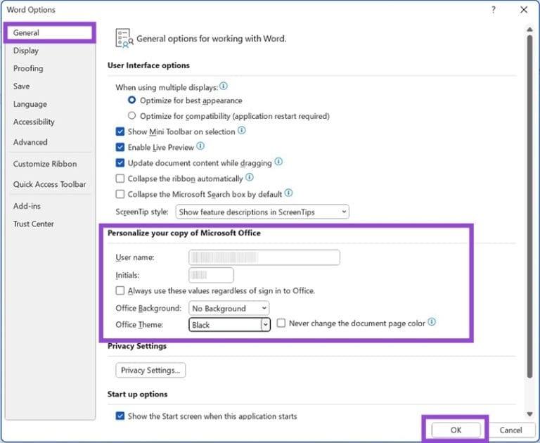 نحوه فعال&zwnj;سازی حالت تاریک در Microsoft Office 6