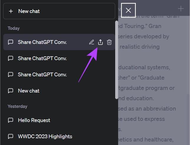 نحوه به اشتراک گذاشتن گفتگوهای ChatGPT