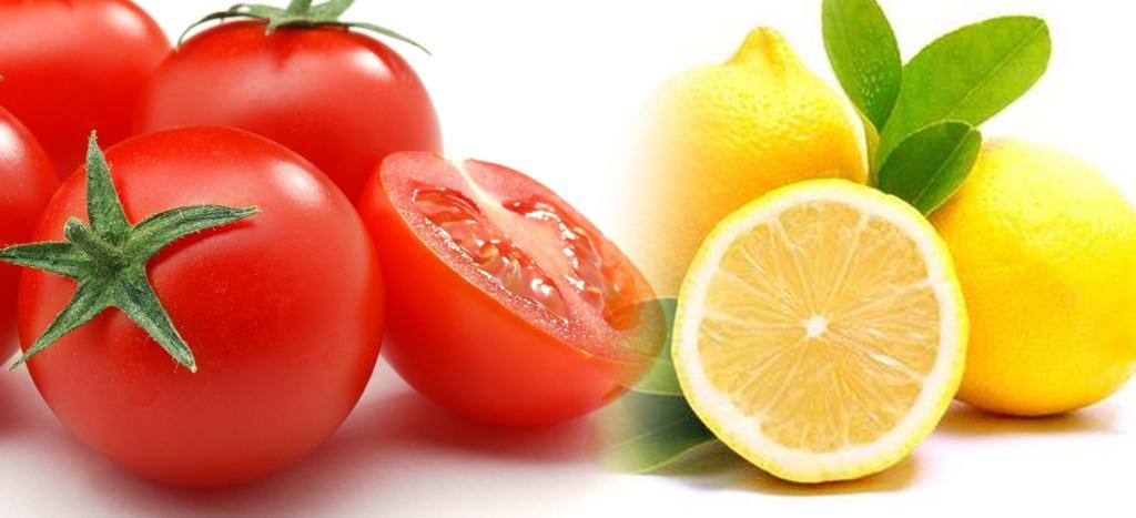 1. ماسک صورت گوجه فرنگی و لیمو