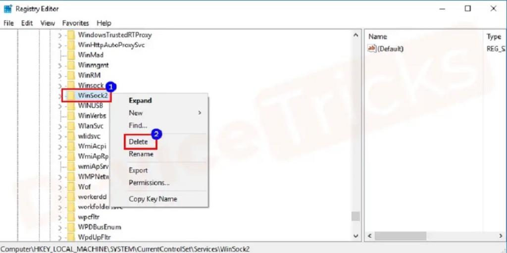 حذف رجیستری Winsock و نصب مجدد پروتکل TCP/IP