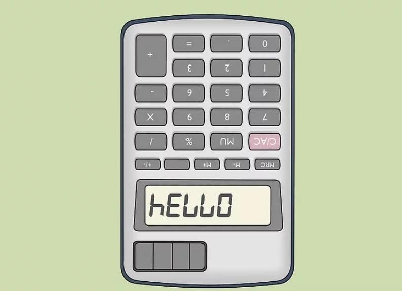 نحوه نوشتن کلمات با ماشینحساب 8