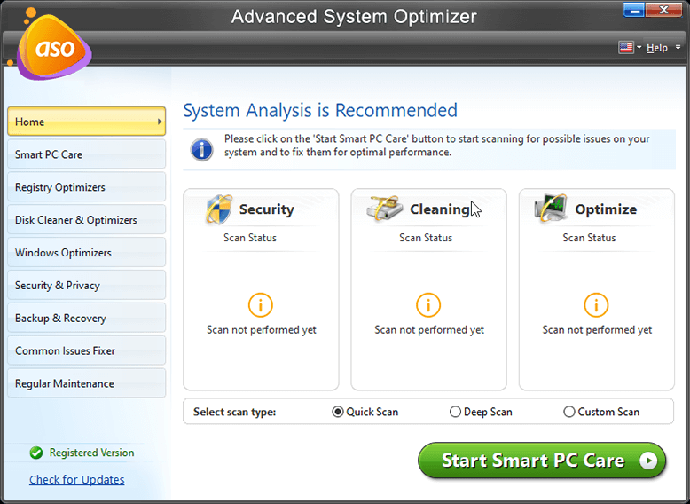 برنامه Advanced system optimizer