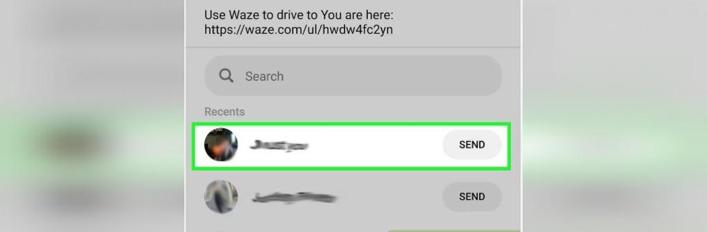  ارسال لوکیشن با استفاده از Waze
