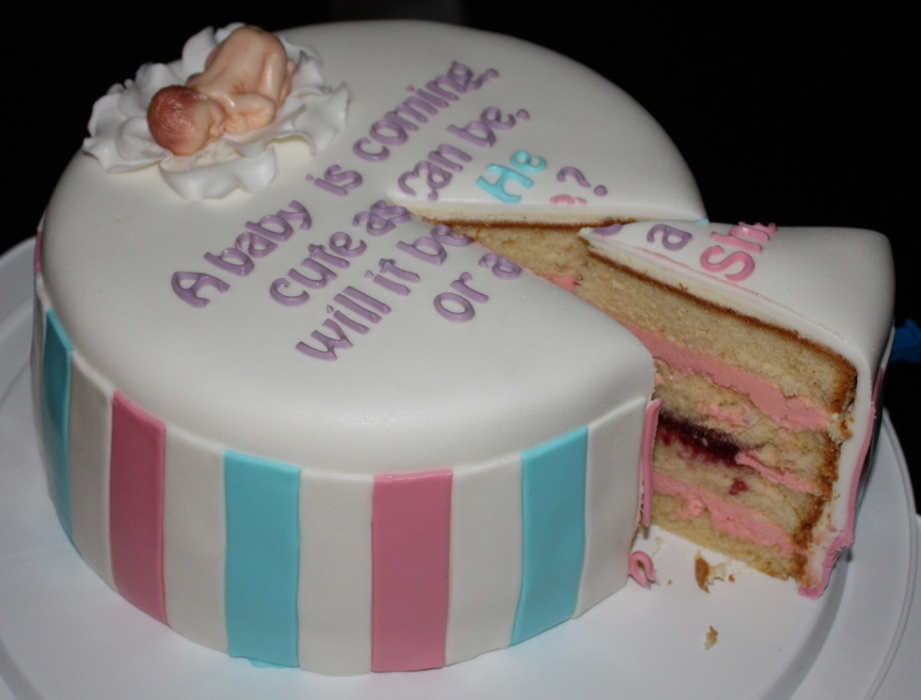 کیک برای تعیین جنسیت نوزاد