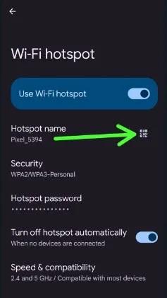 نحوه اشتراک گذاری کد QR Hotspot در اندروید 3