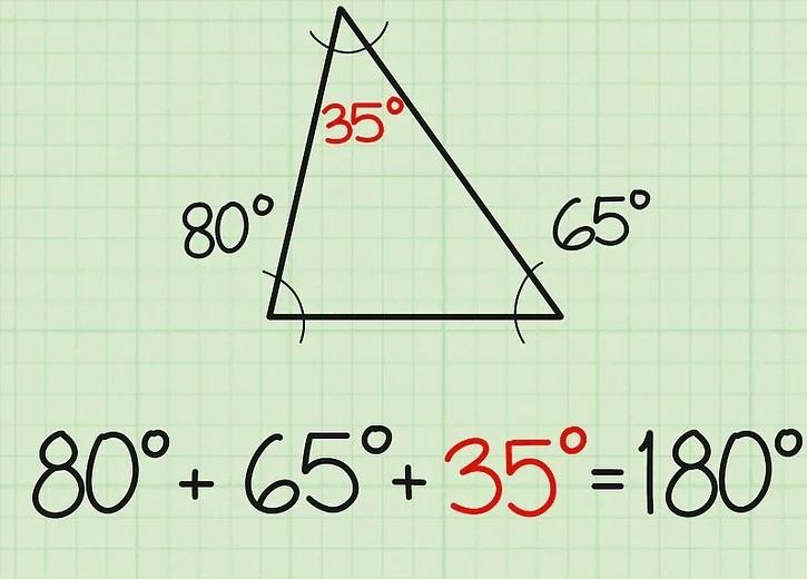 نحوه پیدا کردن زاویه سوم مثلث