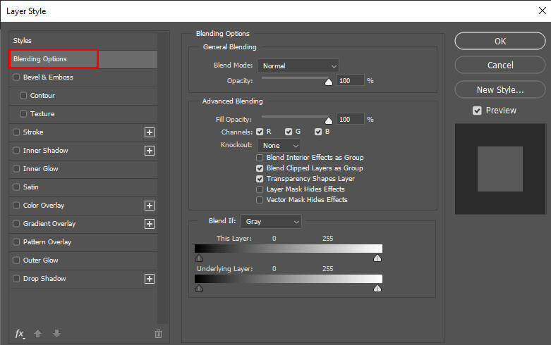 ابزار blending options2