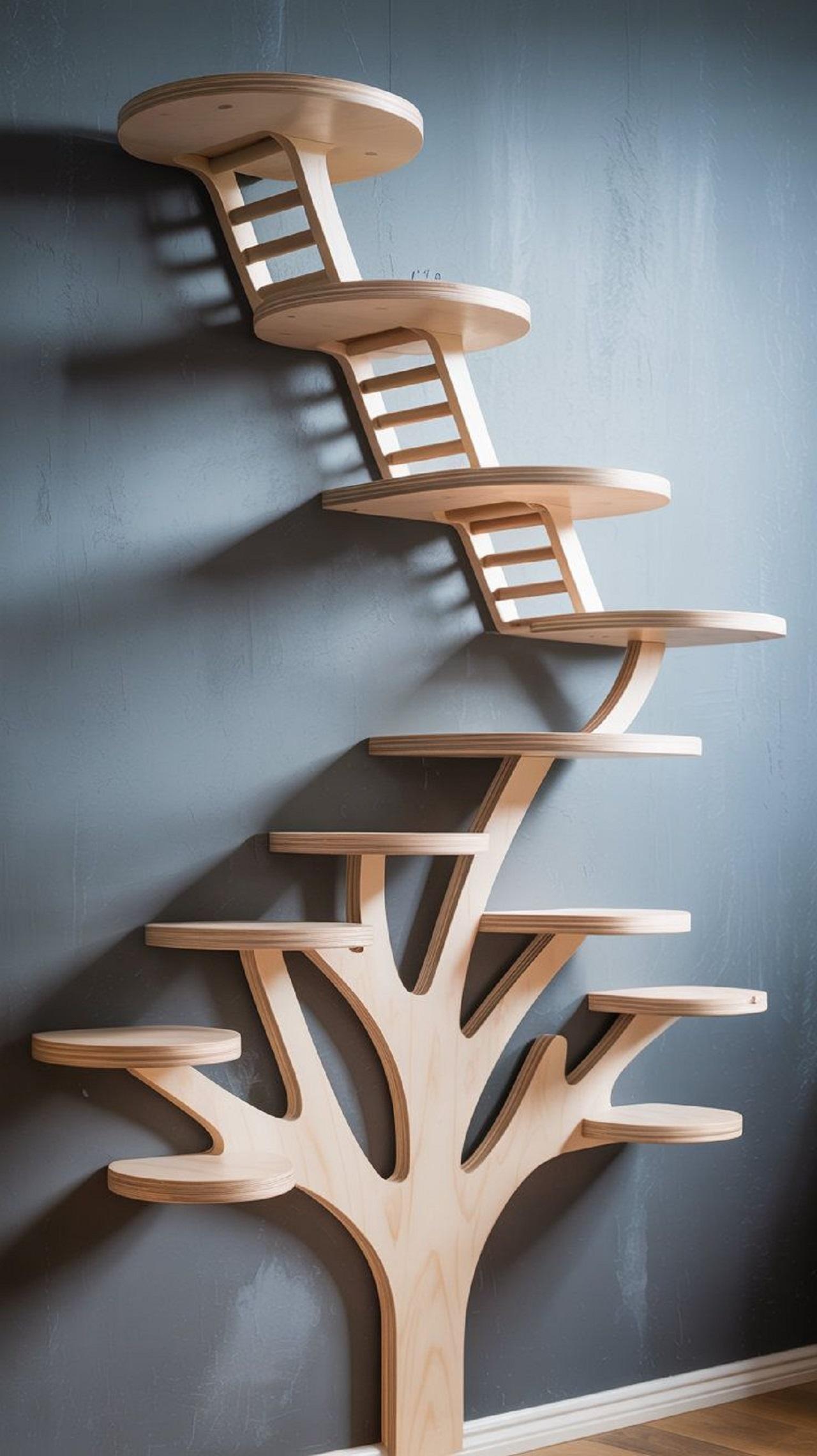 مدل شلف دیواری چوبی خاص