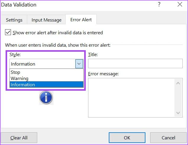 نحوه اضافه کردن پیام های خطا برای Data validation در مایکروسافت اکسل