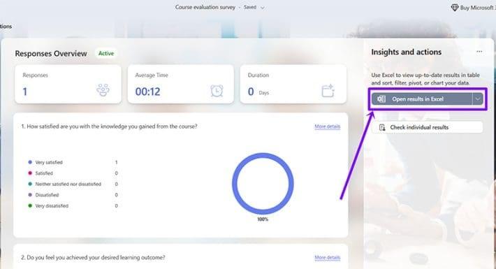 نحوه همگام سازی اکسل با Microsoft forms 2