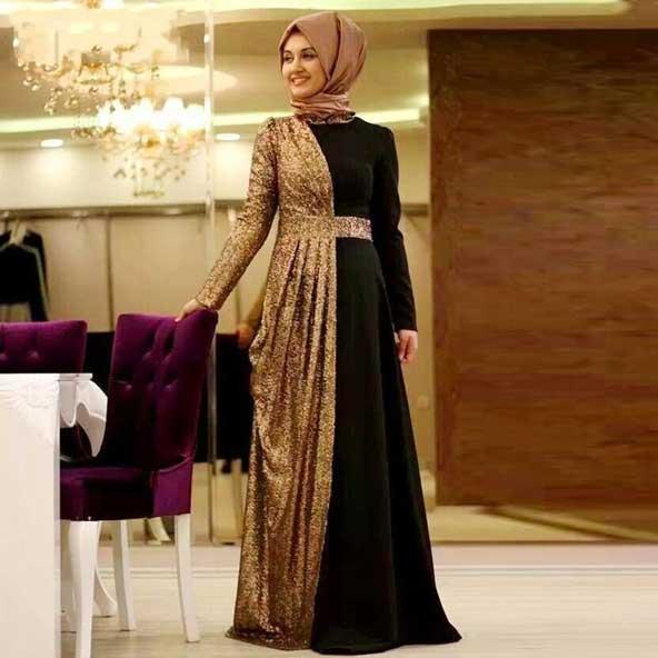 مدل لباس مجلسی دخترانه پوشیده ترکیه ای3